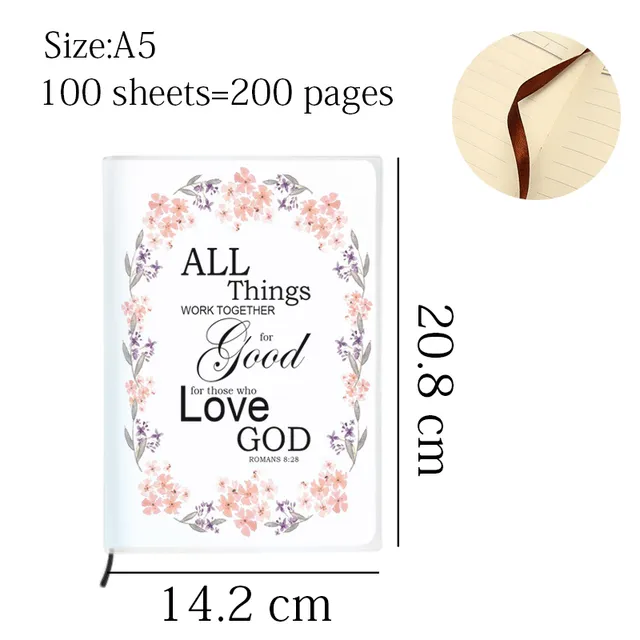 Romans 828 Bible Verse Christian A5 Journal Lords Guidance Earrings