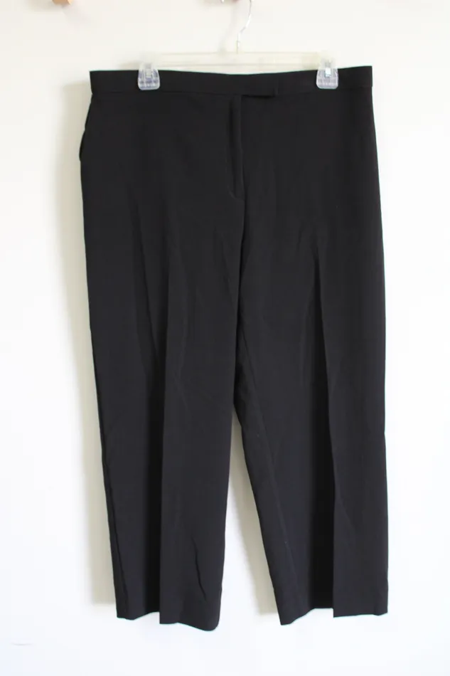 Sag Harbor Stretch Petite Black Capri Pant 14 Petite Sag Harbor Rings