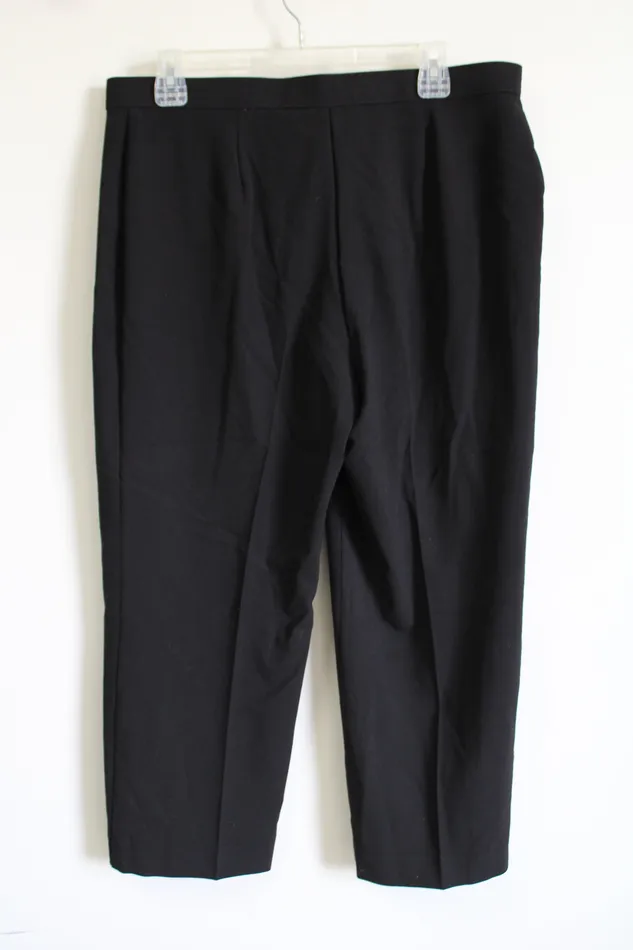 Sag Harbor Stretch Petite Black Capri Pant 14 Petite Sag Harbor Rings