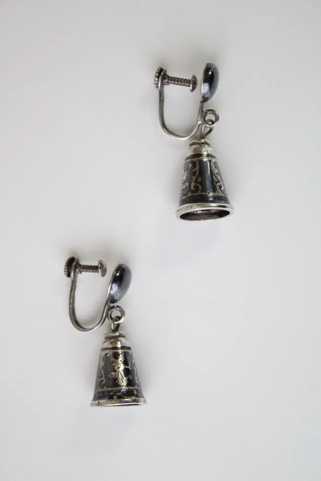 Saim Earrings Saim Sterling Silver Screwback Bell Earrings