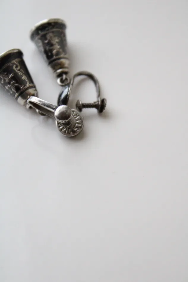 Saim Earrings Saim Sterling Silver Screwback Bell Earrings