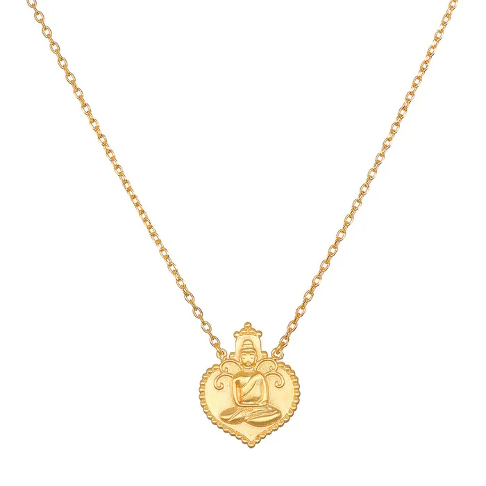Satya Necklaces Seated Buddha Gold Pendant Necklace