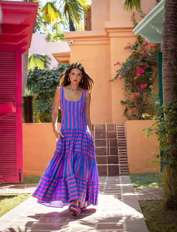 SELENA MAXI DRESS STRIPE Erika Pea Earrings