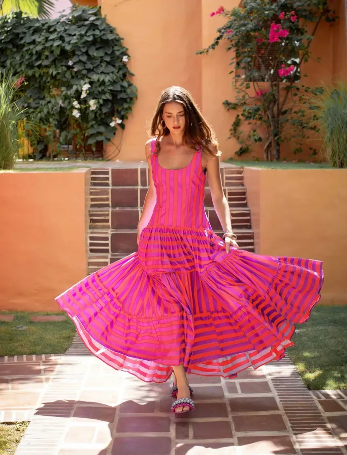 SELENA MAXI DRESS STRIPE Erika Pea Earrings