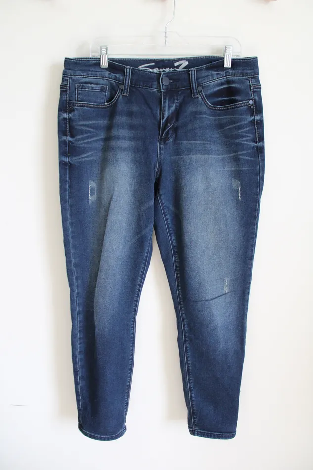 Seven7 Girlfriend Dark Wash Skinny Jeans 12 Seven7 Earrings