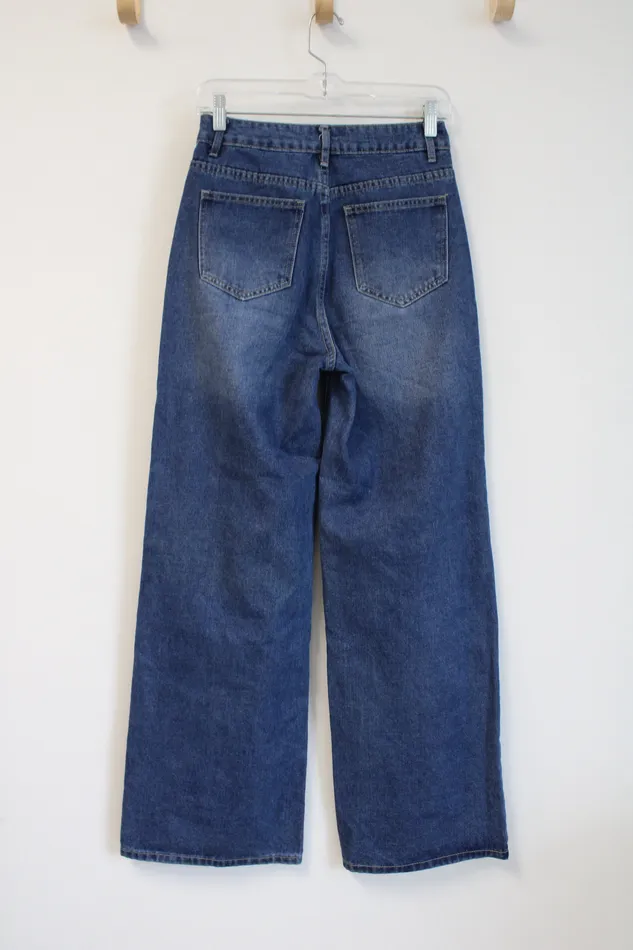 Shein Shein Denim Ripped Jeans 2 Earrings