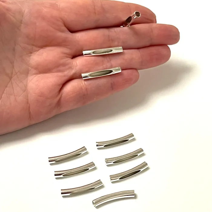 Silver Plated Spacer Tubes With Hole Round Tube Bars Silver Tube Bars Peppy Beads Rings Silver Plated Spacer Tubes With Hole Round Tube Bars Silver Tube Bars Peppy Beads Rings