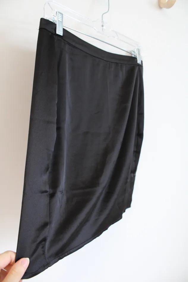 Sincerely Jules Rings Sincerely Jules Black Satin Mini Skirt M