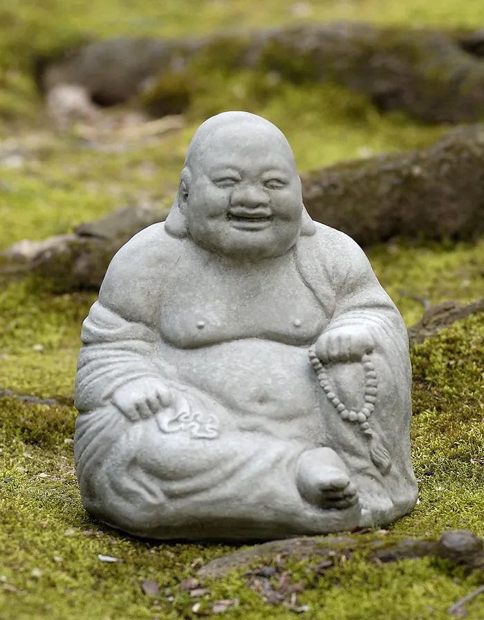 Sitting Hotei Garden Statue La Campania Necklaces