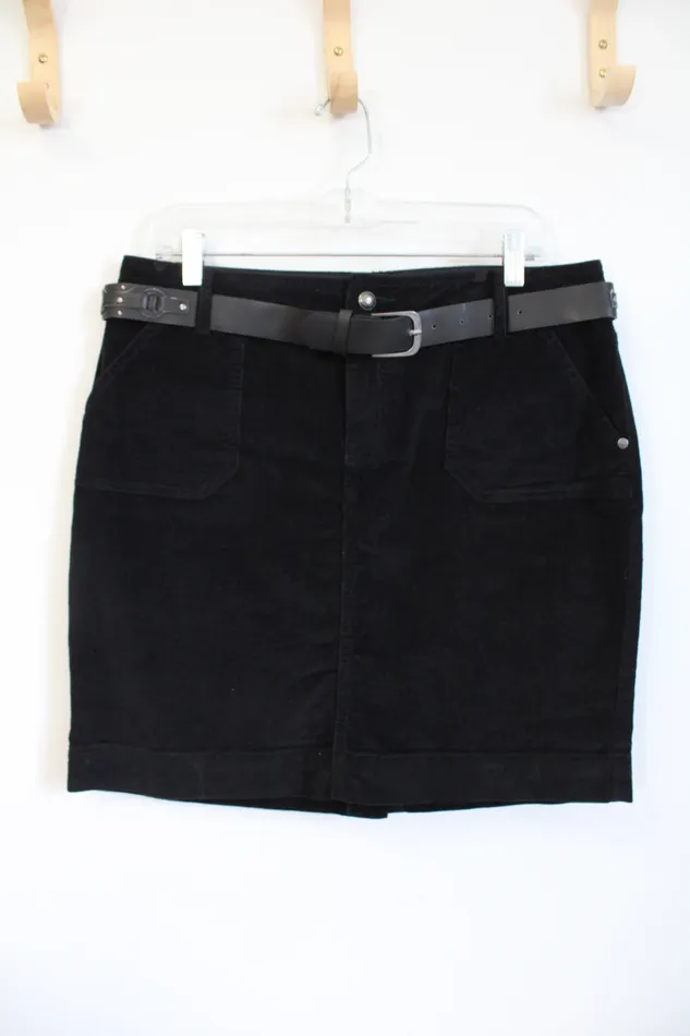 Sonoma Petite Black Corduroy Skirt 8 Sonoma Rings