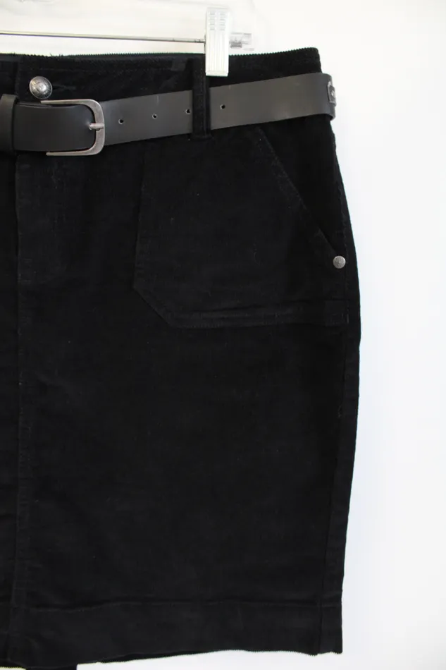 Sonoma Petite Black Corduroy Skirt 8 Sonoma Rings