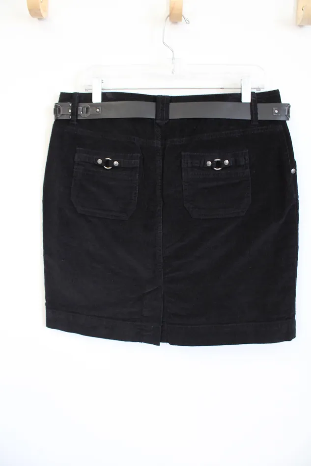 Sonoma Petite Black Corduroy Skirt 8 Sonoma Rings