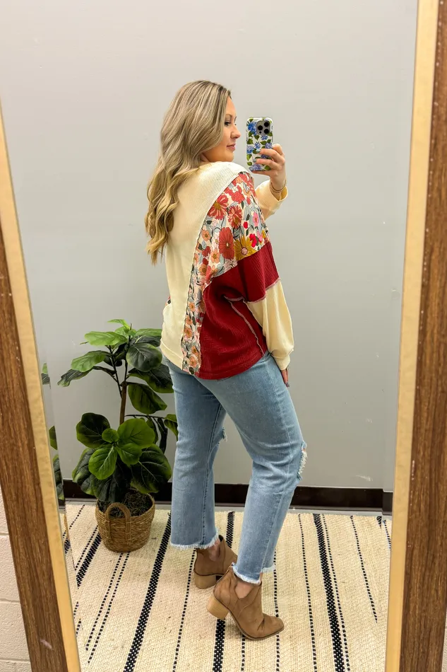 Stars Align Floral Patchwork Top BiBi Rings