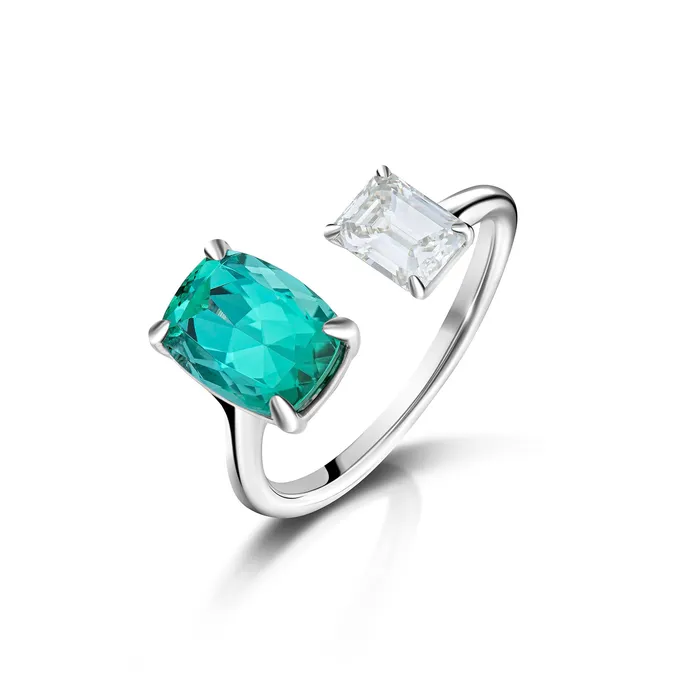 Stephen Silver Fine Jewelry 269 Carat Tourmaline and Diamond Bypass Ring Rings