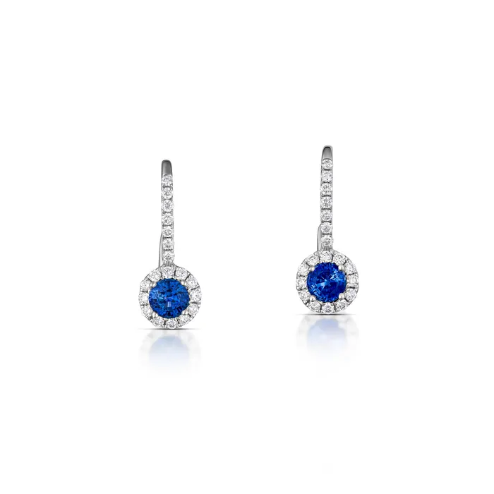 Stephen Silver Fine Jewelry Earrings 081 Carat Sapphire and Diamond Earrings Stephen Silver Fine Jewelry Earrings 081 Carat Sapphire and Diamond Earrings