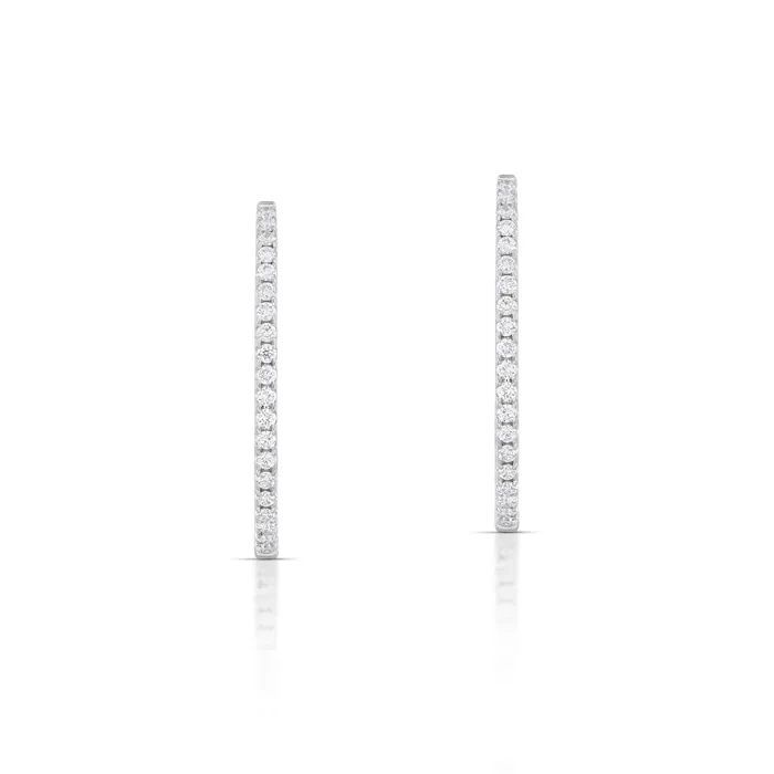 Stephen Silver Fine Jewelry Earrings 119 Carat Diamond Inside Out Hoops