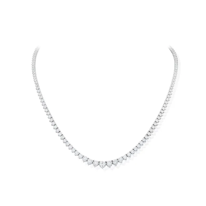 Stephen Silver Fine Jewelry Necklaces 911 Carat Graduated Diamond Line Necklace