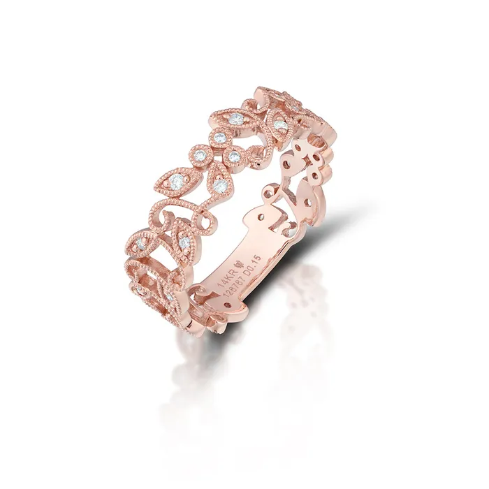 Stephen Silver Fine Jewelry Rings 015 Carat Floral Diamond Band