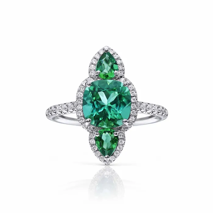 Stephen Silver Fine Jewelry Rings 214 Carat Green Tourmaline and Diamond Ring Stephen Silver Fine Jewelry Rings 214 Carat Green Tourmaline and Diamond Ring