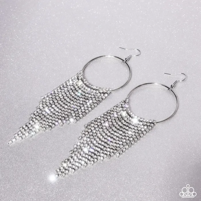 Streamlined Shimmer White Paparazzi Accessories Rings