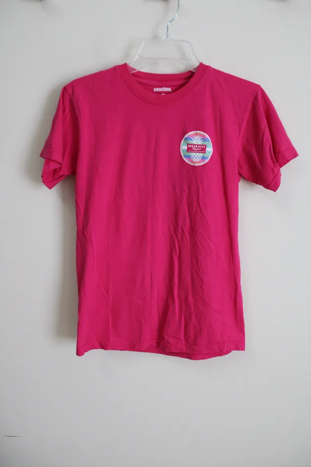 Sunsations Necklaces Sunsations Ocean City New Jersey Pink Tee S