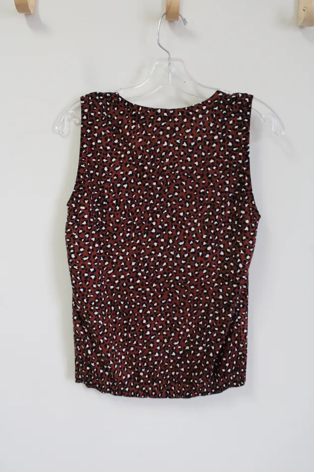 Talbots Earrings NEW Talbots Brown Leopard Print Knit Tank M