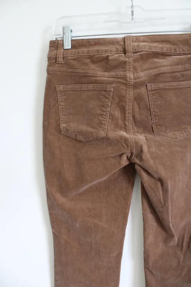 Talbots Earrings Talbots High Waisted Straight Leg Brown Corduroy Pants 4 Petite