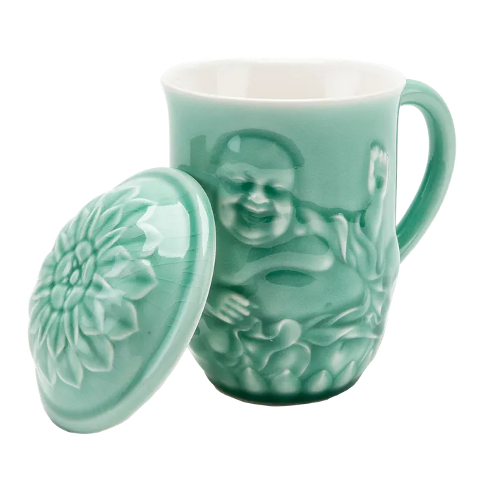 Tea Mug with Lid Budai Eastern Elm Necklaces