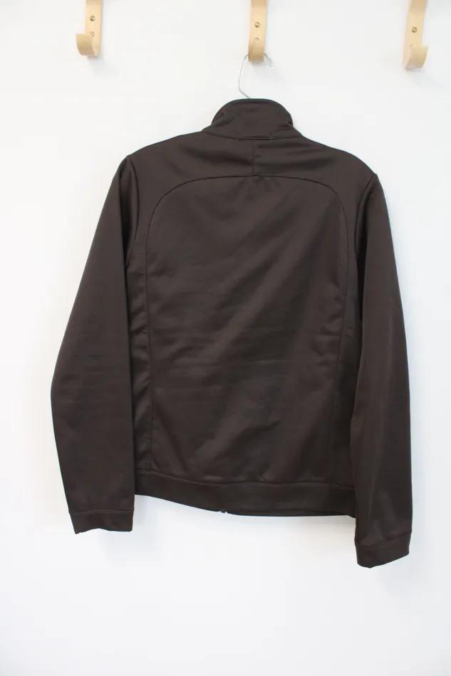 Tehama Tehama Brown Fleece Lined Zip Up Jacket S Earrings