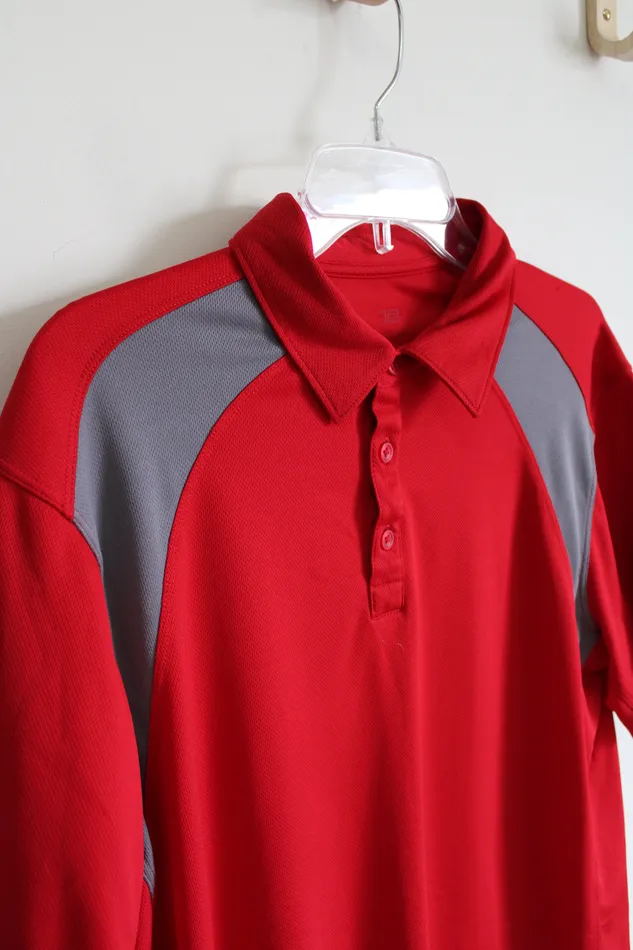 Tek Gear Red Polo Shirt L Tek Gear Earrings