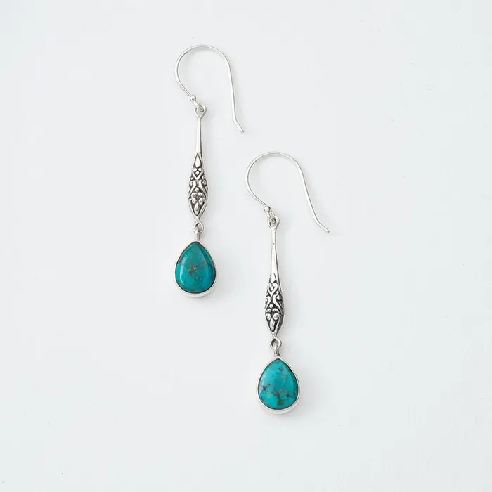 Tiger Mountain Earrings Spiritual Jewelry Drop Earrings In Turquoise