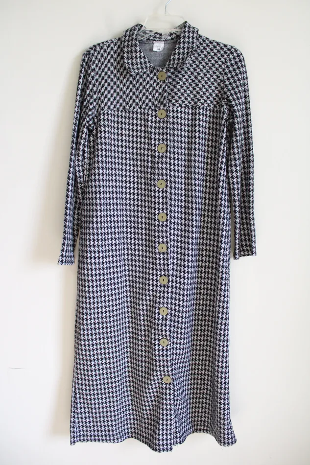 Tofisa Rings Tofisa Black Gray Houndstooth Dress 38