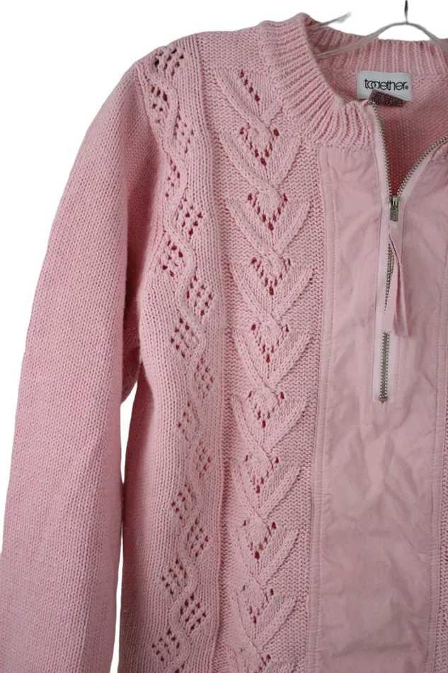 Together Pink Knit Sweater S Together Necklaces