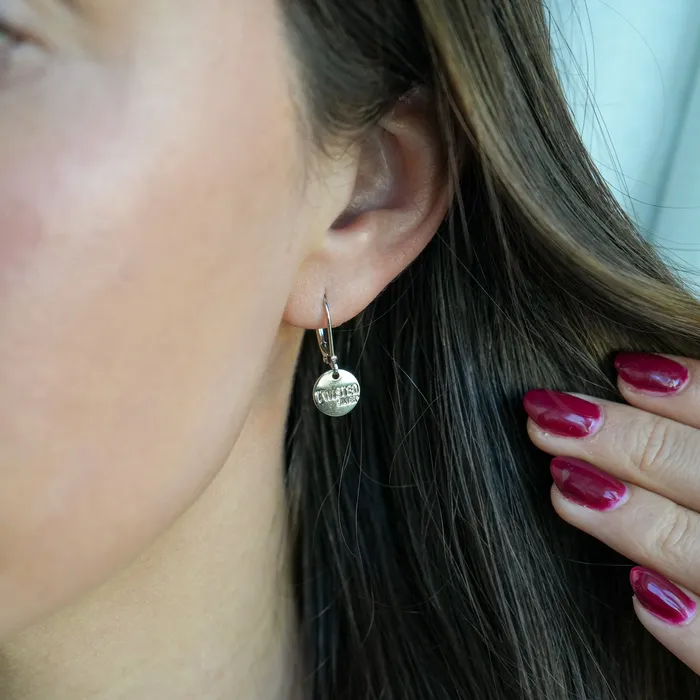 Twisted Silver Earrings DOT Earrings