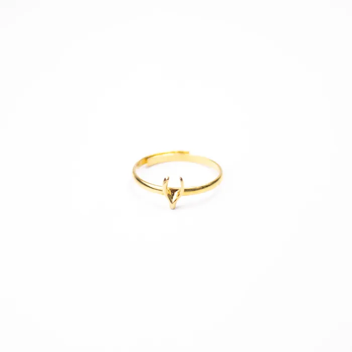 Twisted Silver WISHBONE Ring Rings