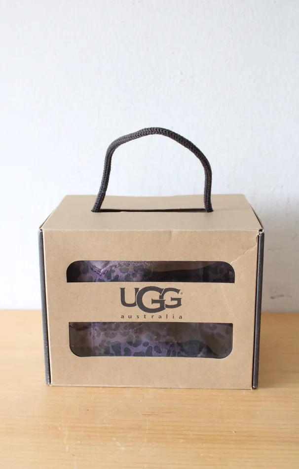 Ugg Earrings NEW Ugg Cassie Leopard Purple Boots Youth Size 01