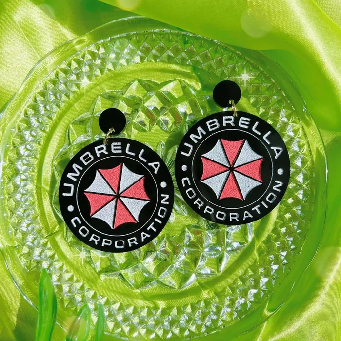 Umbrella Corp Acrylic Earrings Keychains Pins KGF Jewelry Earrings