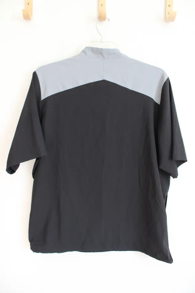 Under Armour Bombers Baseball Black Gray QuarterZip Shirt L Under Armour Rings