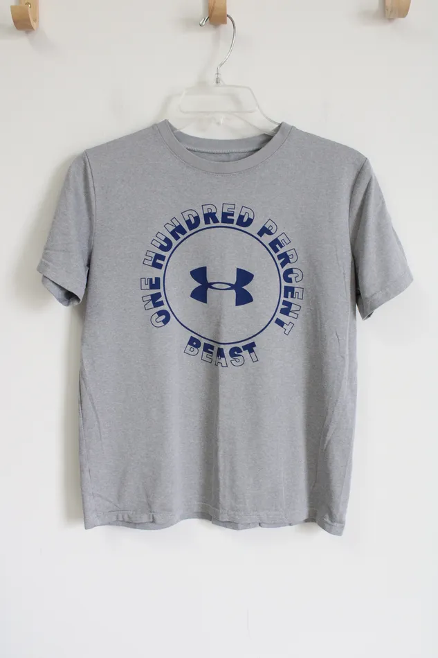 Under Armour Loose Fit Gray Shirt Youth L 1416 Under Armour Earrings