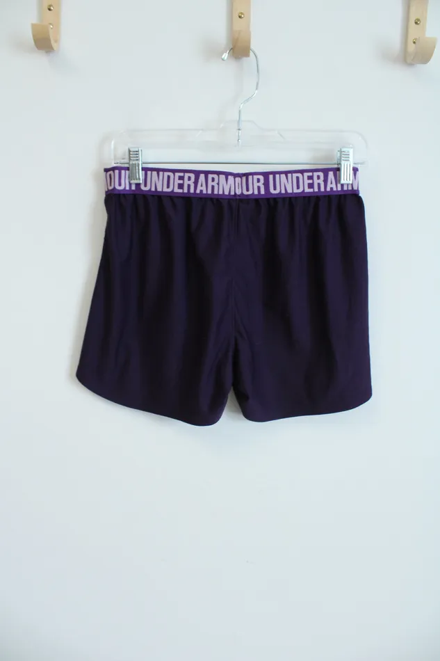 Under Armour Purple Logo HeatGear Shorts S Under Armour Earrings
