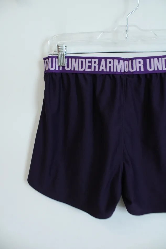 Under Armour Purple Logo HeatGear Shorts S Under Armour Earrings