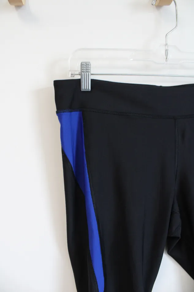 Under Armour Rings Under Armour Black and Blue Exercise Leggings M