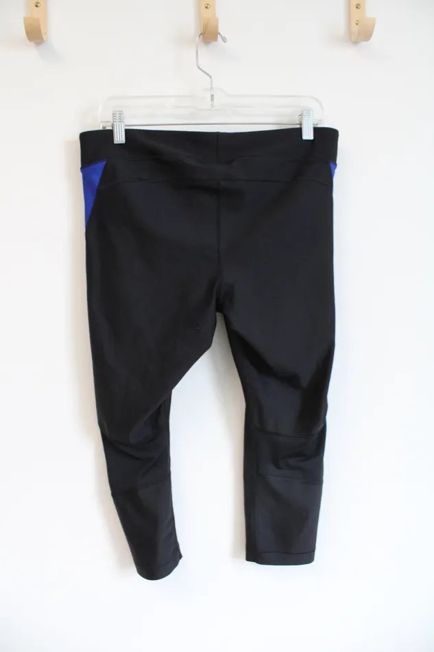 Under Armour Rings Under Armour Black and Blue Exercise Leggings M