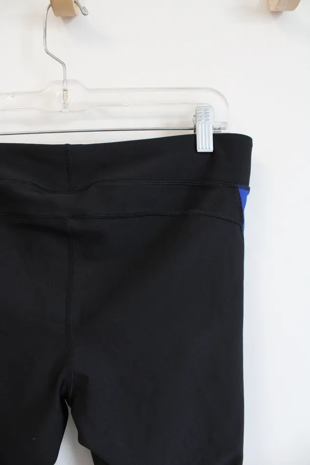 Under Armour Rings Under Armour Black and Blue Exercise Leggings M