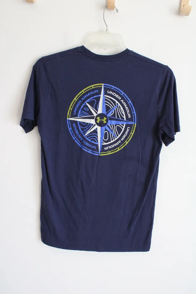 Under Armour Rings Under Armour Navy Blue Compass Tee M