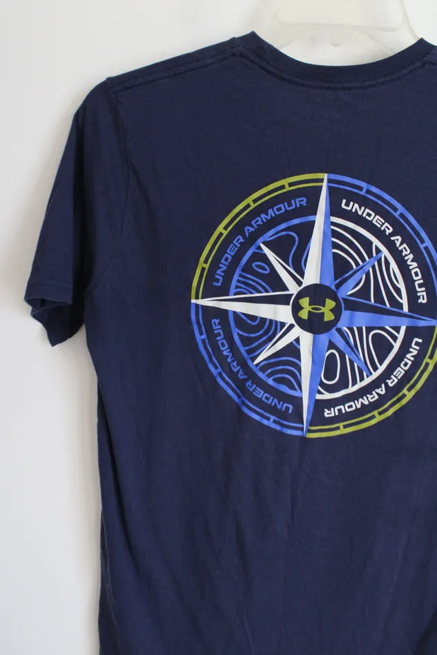 Under Armour Rings Under Armour Navy Blue Compass Tee M