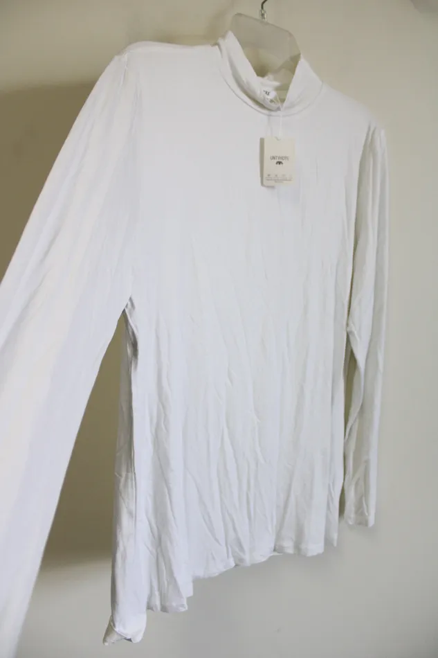 Unityhots Rings NEW Unityhots White Long Sleeved Mock Neck Long Sleeved Shirt 3XL Unityhots Rings NEW Unityhots White Long Sleeved Mock Neck Long Sleeved Shirt 3XL
