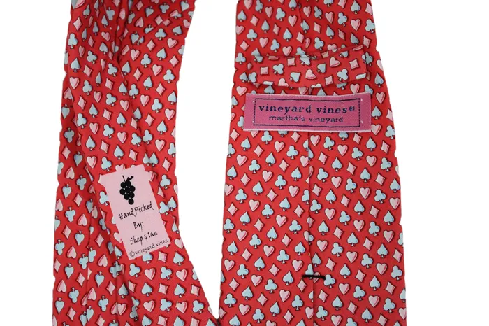 Vineyard Vines Earrings Vineyard Vines Pink Hearts Clubs Silk Tie