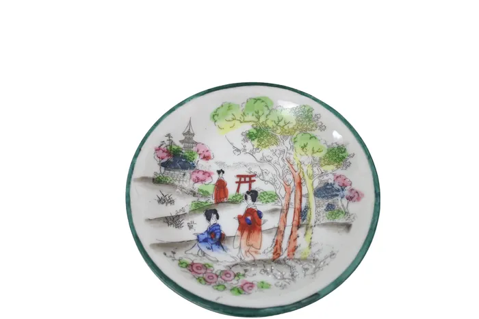 Vintage Geisha Tea Set Set Of 9 Jubilee Thrift Earrings