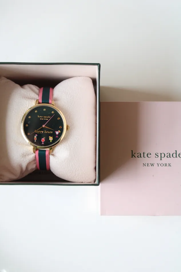 Watches Kate Spade NEW Kate Spade Happy Hours Metro Slim Analog Watch